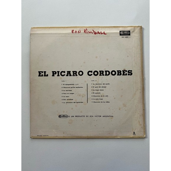 Luis Fernando Correa El Picaro Cordobes LP RCA Camden CAL-2978 Import Argentina - Picture 2 of 7